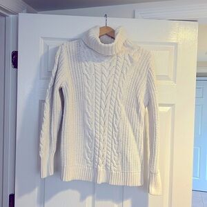 GAP Women's Cable Knit Turtleneck Sweater Large